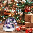 thumbnail image 6 of KLL Christmas Hats for Adults Plush Plaid Flamingo Print Santa Hat Xmas Fluffy Santa Claus Hat for Women Men, 6 of 6