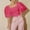 Hot Pink, variant on AXXD Black Basic Trendy Tops for Women 2024 Summer Ladies Solid Color Long Sleeve Short Shirt Blouse Tops