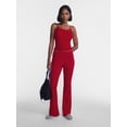 thumbnail image 2 of No Boundaries Foldover Flare Pants, 31.25" Inseam, Women’s XXS-XXL, 2 of 5