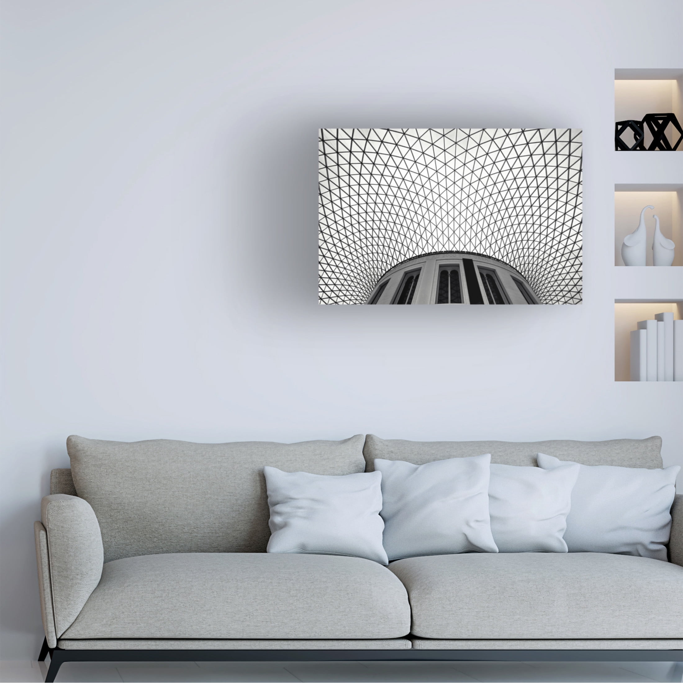 Canvas Wall Art - Dr. Roland Shainidze 'British Museum' Wall Art for Living Room, Bedroom, or Office Décor by Trademark Fine Art - 47 x 30 Inches