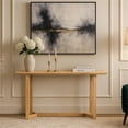 thumbnail image 4 of Pemberly Row 48 Inch Console Table Rectangular Top Open Frame Trestle Base, 4 of 19