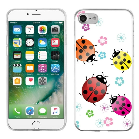 Slim-Fit Case for Apple iPhone 8, OneToughShield ® Premium TPU Gel Phone Case - Ladybug