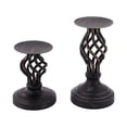 thumbnail image 1 of Candelabros vintage de metal para velas de pilar, juego de 2 candelabros, para regalos, bodas, 1 of 5