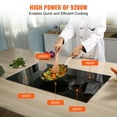 thumbnail image 3 of KFFKFF Electric Cooktop with 5 Burners, 36'' Induction Stove, Built-in Magnetic Cooktop 9200W, 9 Adjustable Heating Levels, Multifunctional Design, LED Touch Control with Child Lock, 3 of 9