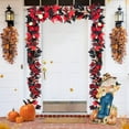 thumbnail image 5 of Thanksgiving Fall Decoration for Home 9.84ft Artificial Fall Maple Leaves Fall Leaf Garland Wall Hanging Greenerys Decorative Plants Black Halloween Rattan for Home Wedding Fireplace Christmas, 5 of 6