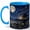 Blue, variant on Moonlight Piano 11oz Ceramic Mug, Celestial Music Art