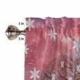 thumbnail image 5 of Pink Christmas Kitchen Curtain 2 Panels Tiers Curtains 24 Inch Length, Snowflake Watercolor Xmas Tree Curtains Rod Pocket Curtains Window Drapes Treatment Window Cafe Curtains, 5 of 5