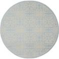 thumbnail image 5 of Nourison Jubilant Geometric Floral Ivory/Light Blue 5'3" x ROUND Area Rug, (5' Round), 5 of 8