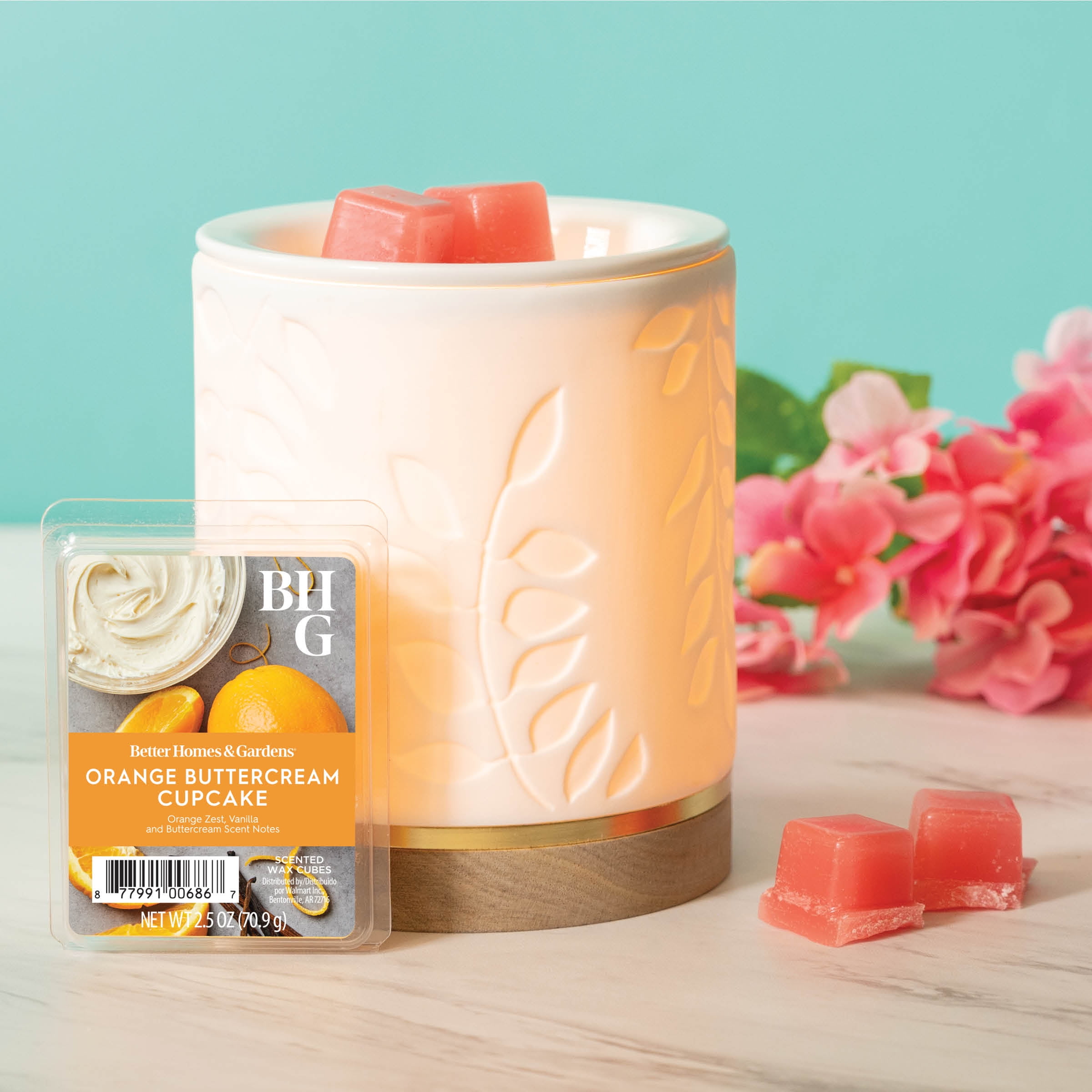Orange Buttercream Cupcake Scented Wax Melts, Better Homes & Gardens, 2.5 oz (1-Pack)