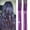 deep purple, variant on Shiny Silk Glitter Hair Tinsel Kit with Clip-on Extensions for Women at Parties and Festivals