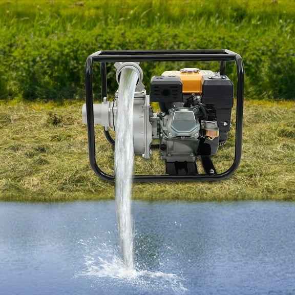 ToppiJoy 4 Stroke 7.5HP Water Transfer Pump, Gasoline Powered Water Pump Water, Portable Trash Pumps for Irrigation Pool, Landscaping or Gardening Irrigation