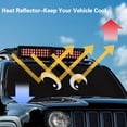 thumbnail image 5 of Binienty Funny Eyes Car Windshield Sun Shade for 2018-2024 2025 Jeep Wrangler JL / 2020-2024 Jeep Gladiator JT Heat Blocking Car Sun Protection Windshield Auto Accessories Interior Decor, 5 of 7