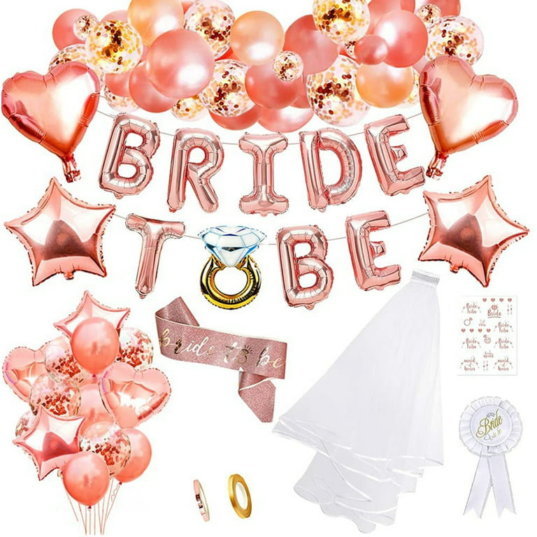 BIOSA Bride to Be Sash Set Bachelorette Party Decorations Kit Bridal Shower  Supplies 
