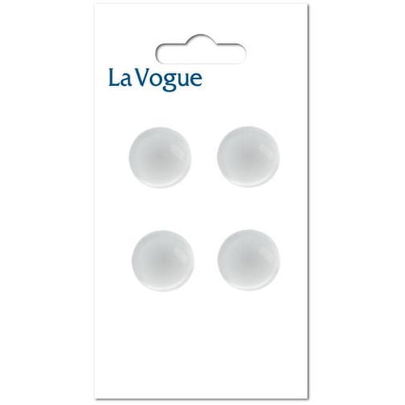 LA VOGUE 12 mm (0.47 in) Shank Button - White