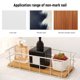 thumbnail image 4 of Estante organizador de pared sin taladro para cocina y baño - Acero al carbón y madera de pino en color blanco YCG6038-WH, 4 of 6