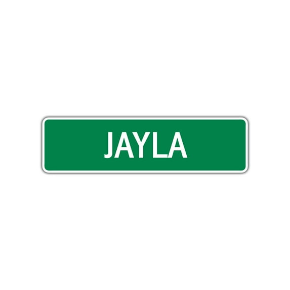 Jayla Girls Children Name Letter Printed Label Indoor Outdoor Wall Plaque Decoration Aluminum Sign 4"x18"