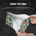thumbnail image 4 of Uemuo Colorful Hawaii Palms Pattern Tissue Box Cover Holder, Triangle with Bottom Belt - PVC Leather Decorative Organizer for Tabletop, Bathroom, Car, Office, 4 of 9