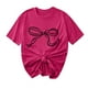 thumbnail image 1 of Primavera Top Mujeres Moda Casual Nueva Cinta de Arco Impresa Cuello Redondo Camiseta de Manga Corta, Camiseta de Cuello Tripulado, 1 of 8