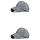 thumbnail image 4 of Qarigey Gorra de béisbol para mujer, gorra deportiva con cola de caballo, primavera otoño, poliéster, transpirable, informal, accesorio Gris 2piezas, 4 of 6
