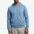 thumbnail image 2 of TSHXS Zip Up Hoodie for Men Long Sleeve Hooded Sweatshirt with Side Zipper Cutout Outerwear, 2 of 9