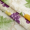 thumbnail image 7 of Avalon Fresh Ripe Fruit Vinyl Tablecloth with Flannel Backing - Apples, Peaches, Pear and Grape Fruit Print Flannel Backed Easy Care Vinyl Tablecloth, Oval, 7 of 7