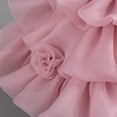 thumbnail image 4 of Baby Girls Tutu Dress Sleeveless Toddler Cotton Layered Tutu Dress Infant Tulle Dresses Princess Party Prom Dress Pink 5-6 Years, 4 of 5