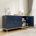 thumbnail image 2 of Boyel Living 3-Door Sideboard Buffet Cabinet, Accent Storage Cabinet with Adjustable Shelves, Credenzas Buffet Cabinet for Entryway Living Room, Blue, 2 of 6