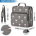 thumbnail image 3 of Zipper Binder Cute Tie Puppy 1.5 Inch Binder Folder Bag with Shoulder Strap and Handle, 3 of 8