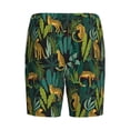 thumbnail image 4 of Picia Jungle Leopard Yellow Pajama Shorts for Men, Men's Pajama Bottoms, Sleepwear,Short Pajama Pants-Medium, 4 of 9