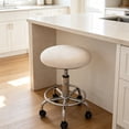 thumbnail image 3 of Elastic Round Linen Bar Stool Cover Fits 12-15 Inch Cushions for Office and Salon Swivel Stools, 3 of 5