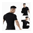 thumbnail image 2 of Playera Licra  Bloosom Deportiva Compresión Correr Manga Corta Gym Negro XL, 2 of 5