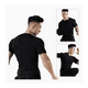 thumbnail image 2 of Playera Licra  Bloosom Deportiva Compresión Correr Manga Corta Gym Negro XL, 2 of 5