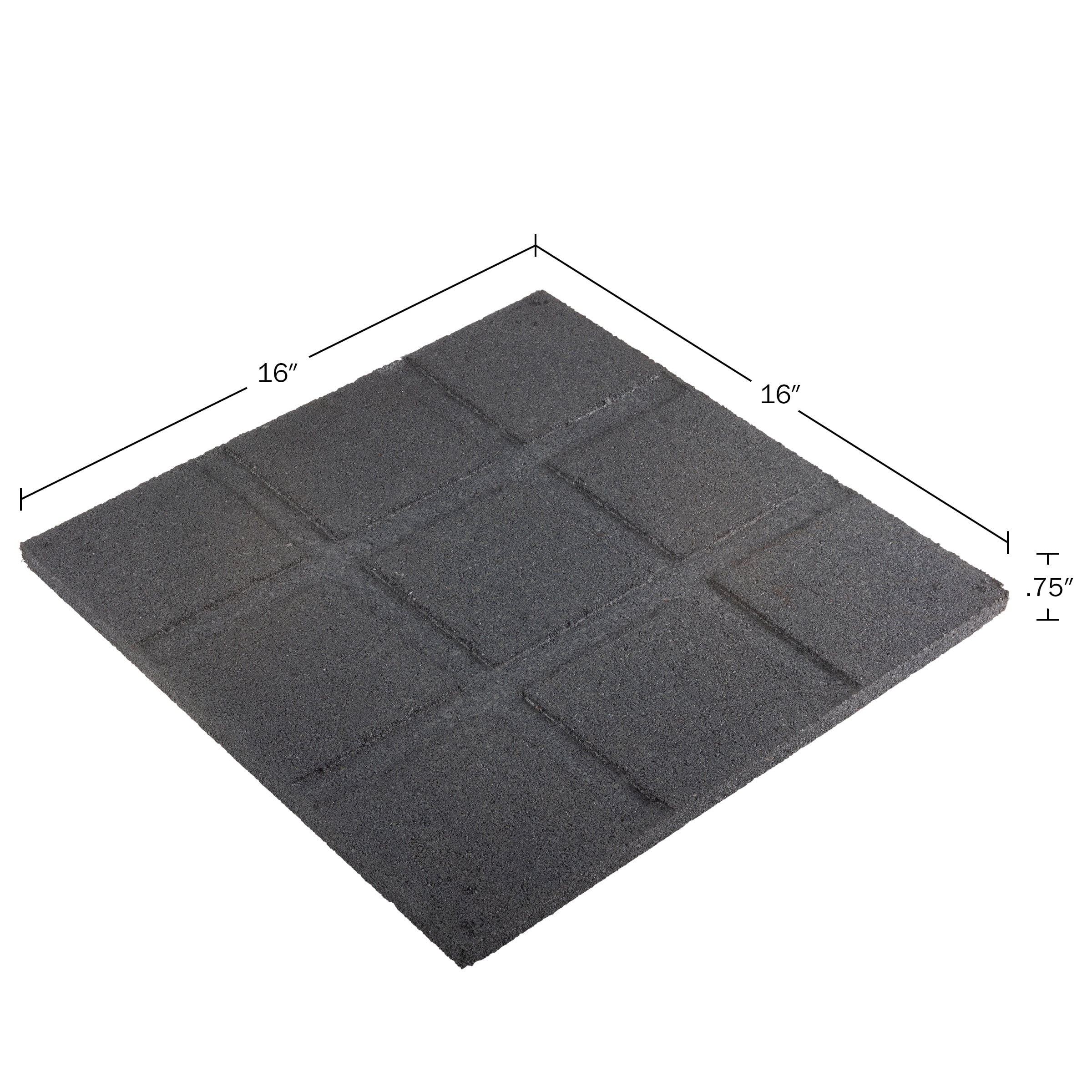 Pure Garden Rubber Deck Tiles 8-Pack - 28SQFT Outdoor Flooring Pavers, Gray