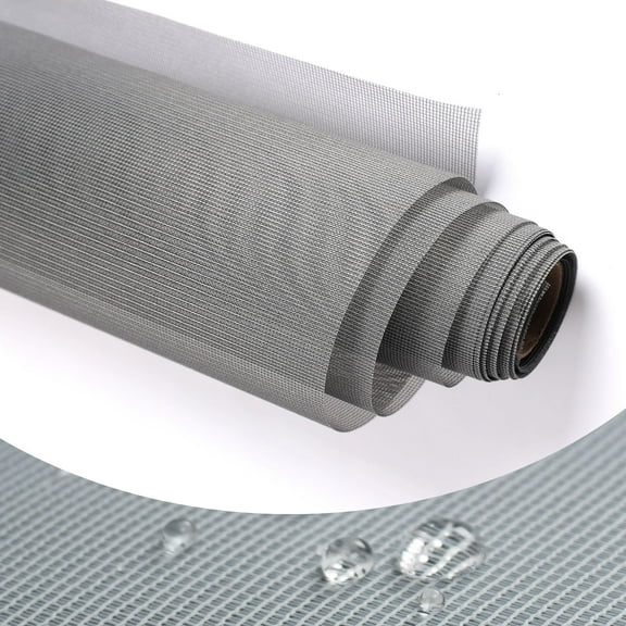 High Density Dustproof and Pollen Proof Net Screen Mesh Used to Replace Screen Windows and Doors(Grey high-density mesh, 109"X37"(276X95CM))