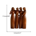thumbnail image 3 of Friendship Statue Ornament Faux Wood Resin Figurine for Home Decor Hand Painted 4 Sisters Desktop Decoration for Best Friends and Family, 3 of 3