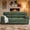 81" Dark Green, variant on 69" 2 Seater Loveseat Sofa, Chenille Comfy Upholstered Small Couch with 2 Throw Pillows for Living Room, Apartment, Office (Dark Grey)