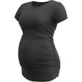 thumbnail image 3 of Yawrut Women's 3-piece set Short Sleeve Side Pleated Waist Classic Maternity T-shirt, 3 of 8