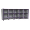 thumbnail image 4 of 10 Section Wall Mount Coat Locker - with Trays - Purple, 4 of 7