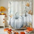thumbnail image 3 of Vintage Pumpkin Shower Curtains for Bathroom, Fall Autumn Maple Leaf Waterproof Fabric Shower Curtain for Bathroom Bathtub Decoration, Machine Washable, 72"x72", 3 of 9