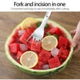 thumbnail image 6 of Gallickan 2-in-1 Watermelon Cutter with Fork, Stainless Steel Fruit Cutter Watermelon Cutter Fork Slicers Quickly Fruit Forks For Home Kitchen Party, Silver, 6 of 9