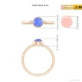 thumbnail image 5 of ANGARA Natural Bezel-Set Round Tanzanite Ring with Diamond Accents in 14K Rose Gold for Women (Size-5mm) | December Birthstone, Birthday, Anniversary, Jewelry Gift for Women | Natural Tanzanite Ring, 5 of 9