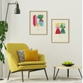 thumbnail image 5 of Kate and Laurel Sylvie On The Other Hand and Repeat For A New Outcome Framed Canvas Wall Art Set by Amber Vittoria, 2 Piece Set 18x24 Natural, Modern Abstract Colorful Geometric Wall Art Set, 5 of 6