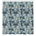 thumbnail image 3 of Grunge Shower Curtain, Hand Painted Style Triangles and Blots Simple Geometric and Artistic Composition, Fabric Bathroom Set with Hooks, 69W X 84L Inches Extra Long, Multicolor, by Ambesonne, 3 of 3
