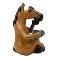 thumbnail image 4 of Caffeine Addict Brown Horse Drinking Coffee Eyeglass Spectacle Holder Statue, 4 of 9