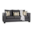 thumbnail image 1 of Furniture of America Crenshaw Contemporary Fabric Nailhead Trim Sofa in Slate, 1 of 7