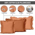 thumbnail image 4 of Vargottam Shabby Chic Farmhouse Decor Ruffled Pillow Sham Euro 26x26 Cotton Frill Pillow Cases Housewarming Gift, 4 of 5