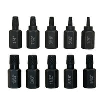 10 Pcs Damaged Screw Extractor Drill Stripped Screw Extractor Remover Tool for Removing Stripped Screws and Broken Bolts