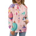 thumbnail image 4 of Colorful Lanterns And Birds Pattern Men's Women Vintage 3D Hooded Sweatshirt - All-Season Loose Fit Streetwear, 4 of 6