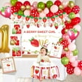 thumbnail image 6 of Strawberry 1st Birthday Decorations Party Supplies, Berry First Birthday decor Party Supplies, Berry Sweet One Berry First Birthday Girl Decoration, 6 of 7