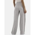 thumbnail image 3 of No Boundaries French Terry Lounge Pants with Wide Leg, Women's, Sizes XXS-XXL, 3 of 5